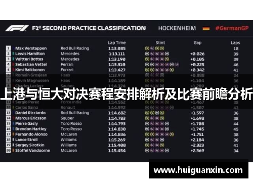 上港与恒大对决赛程安排解析及比赛前瞻分析